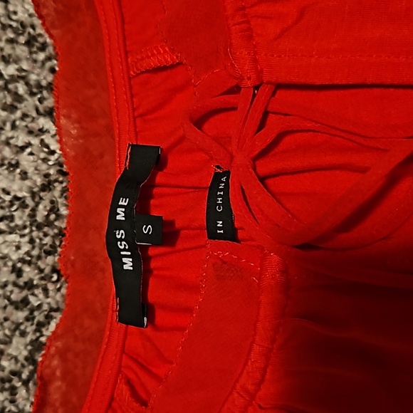 Red and white ,miss me, tank top. Women's size Small. Fun summer top. - Picture 2 of 9